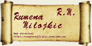 Rumena Milojkić vizit kartica